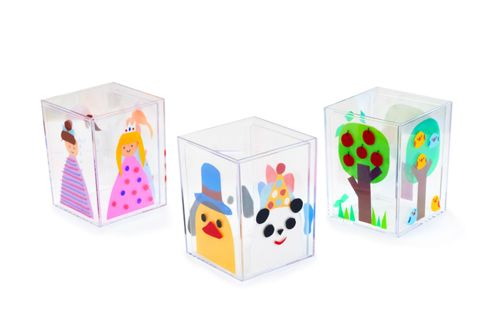 クリア鉛筆立て